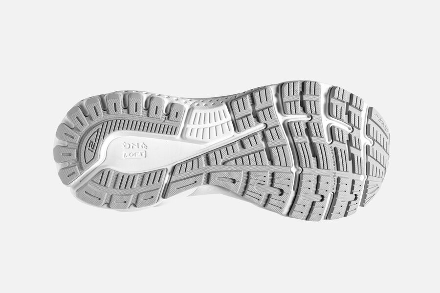 Brooks Running Shoes - Adrenaline GTS 21 Road Womens - White/Grey - XIK-840257